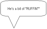 Rounded Rectangular Callout: He's a bit of "RUFFIN""
